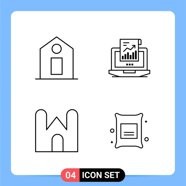 Conjunto Iconos Creativos Universales Simplemente Vector Ilustraciones Para Aplicaciones Web — Archivo Imágenes Vectoriales