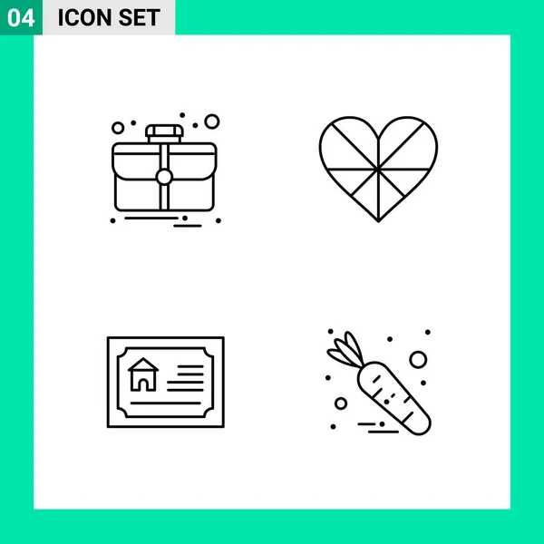 Iconos Creativos Conjunto Diseño Sobre Fondo Blanco — Vector de stock