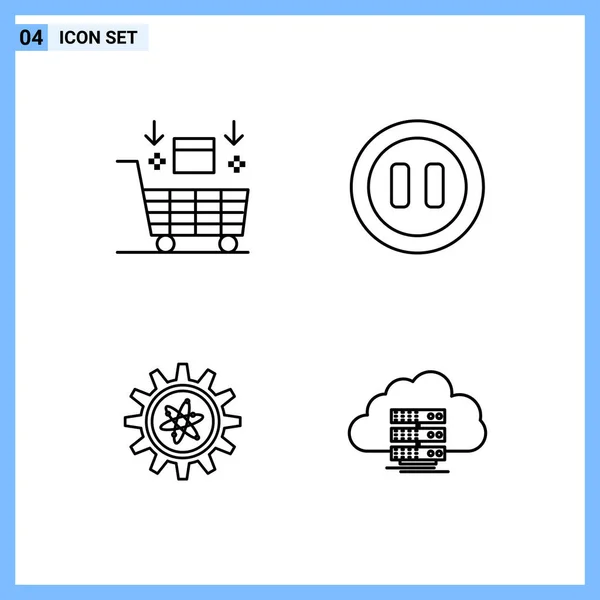 Conjunto Iconos Creativos Universales Simplemente Vector Ilustraciones Para Aplicaciones Web — Vector de stock