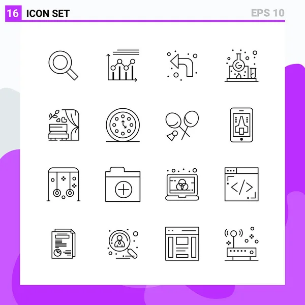 Conjunto Iconos Creativos Universales Simplemente Vector Ilustraciones Para Aplicaciones Web — Vector de stock