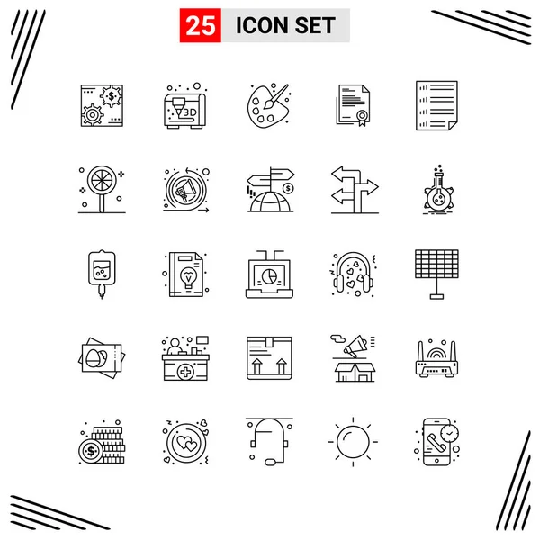 Set Universal Creative Icons Simply Vector Illustrations Web Mobile Apps — Stock Vector