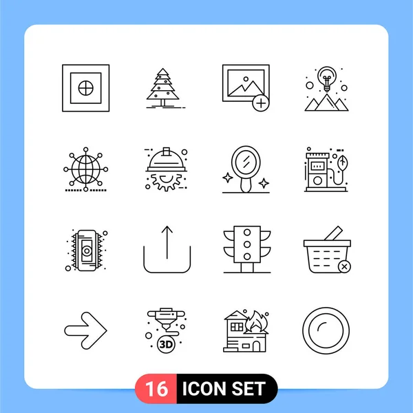 Conjunto Iconos Creativos Universales Simplemente Vector Ilustraciones Para Aplicaciones Web — Vector de stock