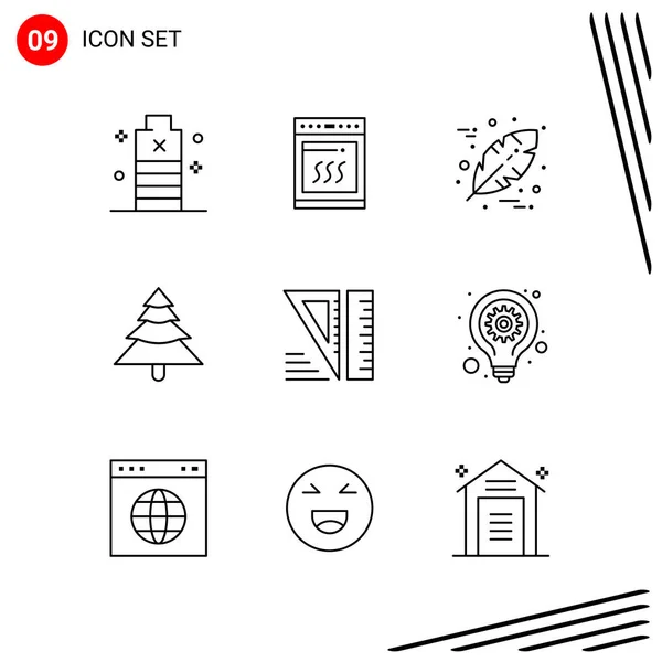 Conjunto Iconos Creativos Universales Simplemente Vector Ilustraciones Para Aplicaciones Web — Vector de stock