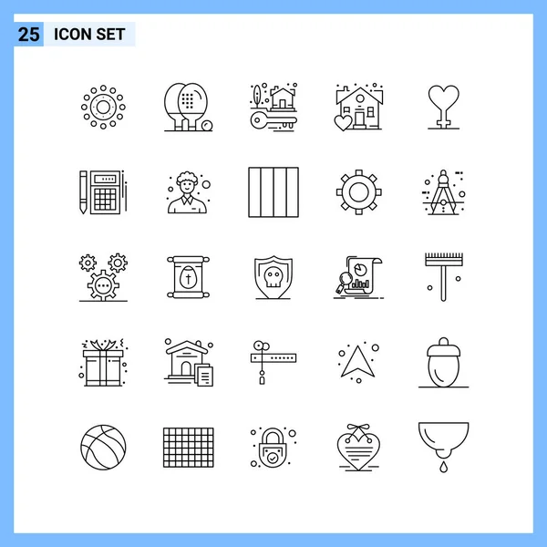 Conjunto Iconos Creativos Universales Simplemente Vector Ilustraciones Para Aplicaciones Web — Vector de stock