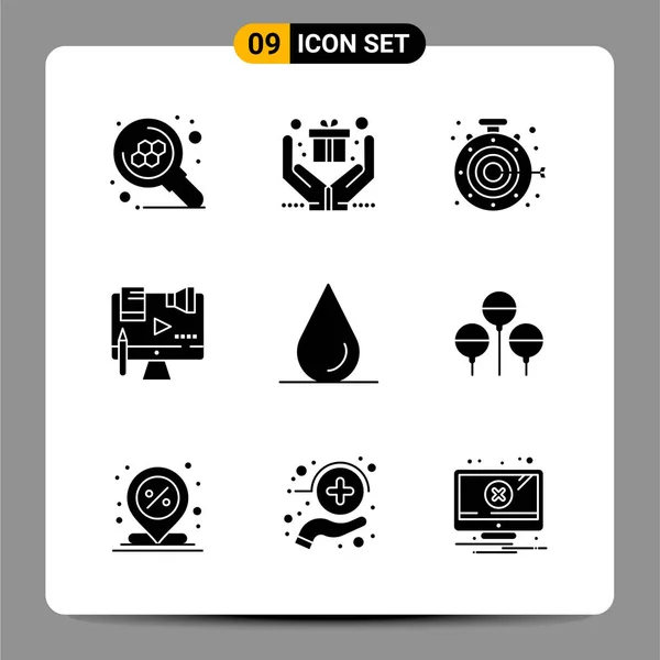 Conjunto Iconos Creativos Universales Simplemente Vector Ilustraciones Para Aplicaciones Web — Vector de stock