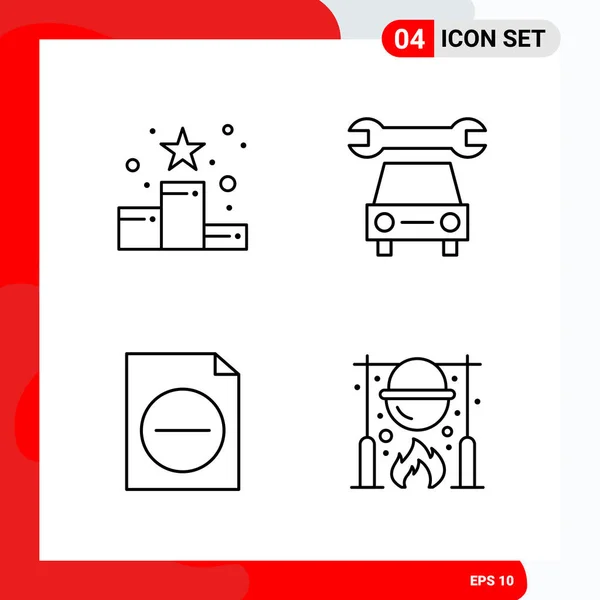 Set Universal Creative Icons Simply Vector Illustrations Web Mobile Apps — Stock Vector