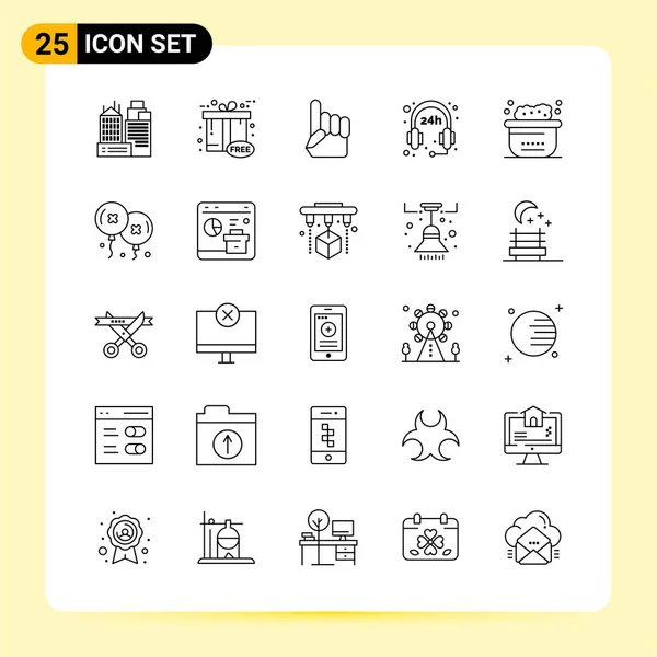 Set de 25 iconos de negocio universales Vector — Vector de stock