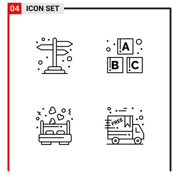 Set Universele Creatieve Iconen Eenvoudig Vectorafbeeldingen Voor Web Mobiele Apps — Stockvector