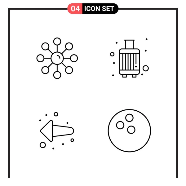 Set Universal Creative Icons Simply Vector Illustrations Web Mobile Apps — Stock Vector