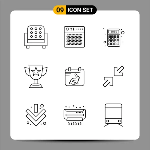 Set Universal Creative Icons Simply Vector Illustrations Web Mobile Apps — Stock Vector