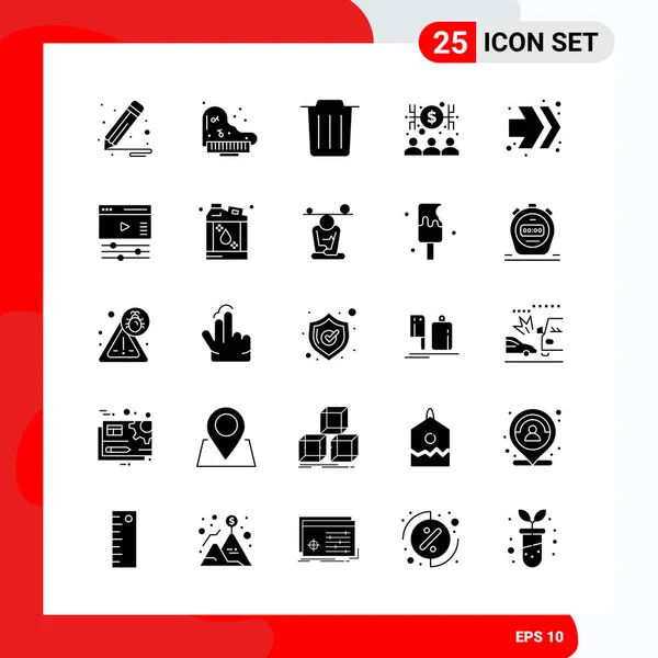 Conjunto Iconos Creativos Universales Simplemente Vector Ilustraciones Para Aplicaciones Web — Vector de stock