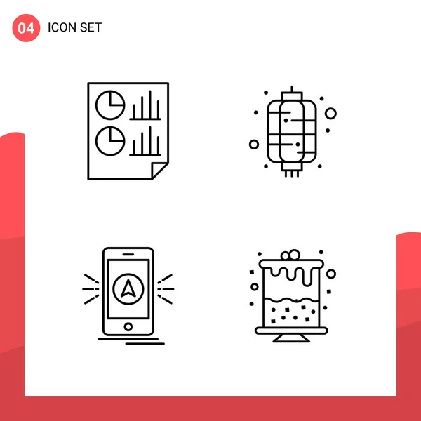 Set Universal Creative Icons Simply Vector Illustrations Web Mobile Apps — Stock Vector