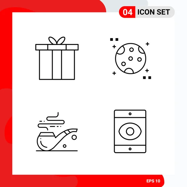 Set Dari Ikon Kreatif Universal Cukup Ilustrasi Vektor Untuk Aplikasi - Stok Vektor