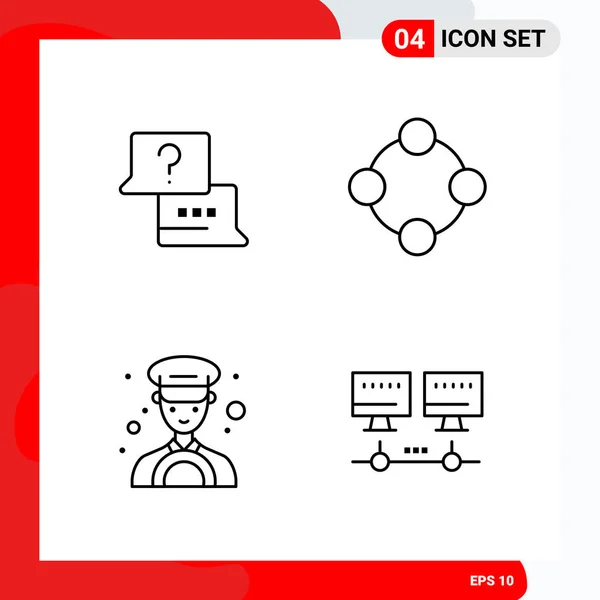 Set Dari Ikon Kreatif Universal Cukup Ilustrasi Vektor Untuk Aplikasi - Stok Vektor