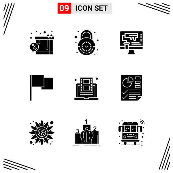 Conjunto Iconos Creativos Universales Simplemente Vector Ilustraciones Para Aplicaciones Web — Vector de stock