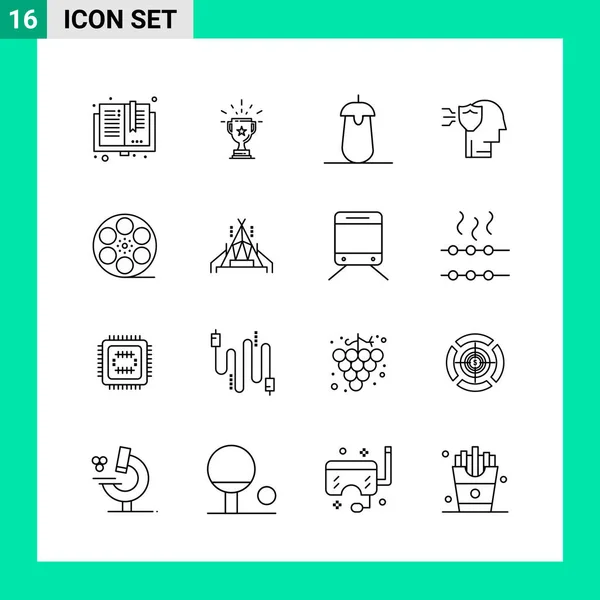 Conjunto Iconos Creativos Universales Simplemente Vector Ilustraciones Para Aplicaciones Web — Vector de stock