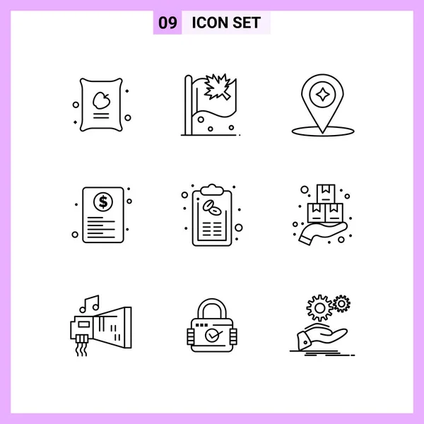 Set Universal Creative Icons Simply Vector Illustrations Web Mobile Apps — Stock Vector