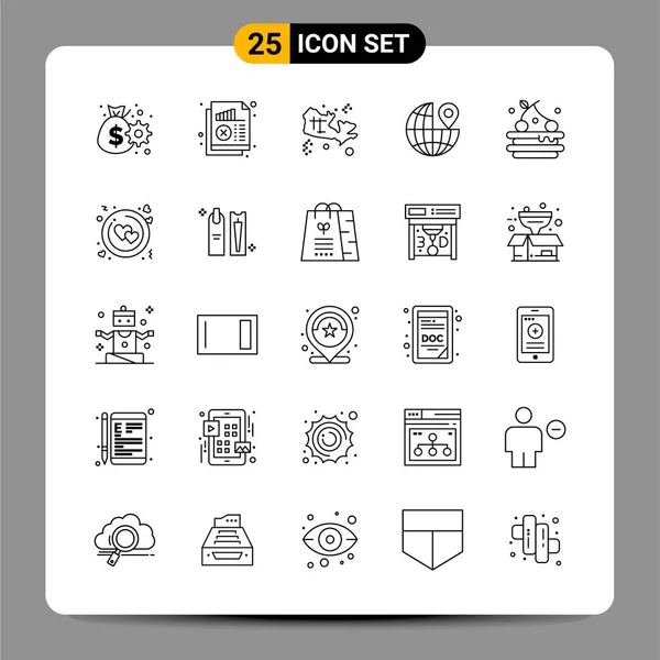 Conjunto de 16 iconos universales Vector de negocios — Archivo Imágenes Vectoriales