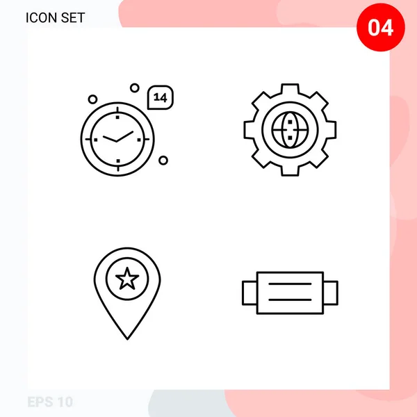 Conjunto Iconos Creativos Universales Simplemente Vector Ilustraciones Para Aplicaciones Web — Vector de stock