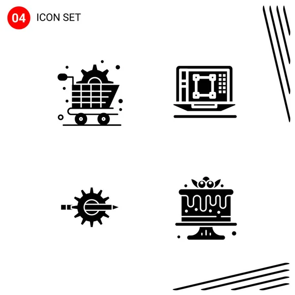 Set Universal Creative Icons Simply Vector Illustrations Web Mobile Apps — Stock Vector