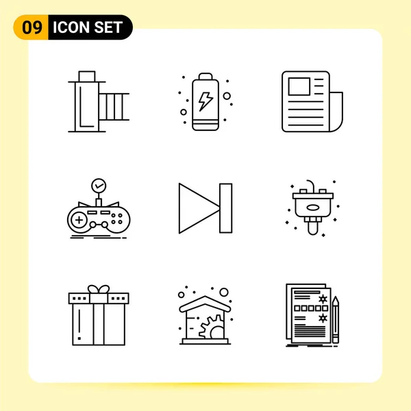 Conjunto Iconos Creativos Universales Simplemente Vector Ilustraciones Para Aplicaciones Web — Archivo Imágenes Vectoriales