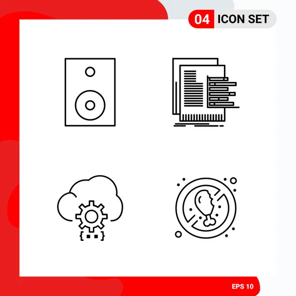 Set de 25 iconos de negocio universales Vector — Vector de stock