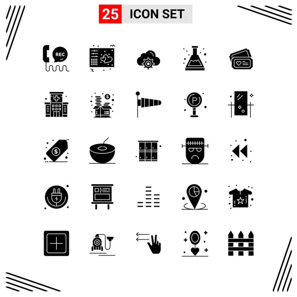 Set de 25 iconos de negocio universales Vector — Vector de stock