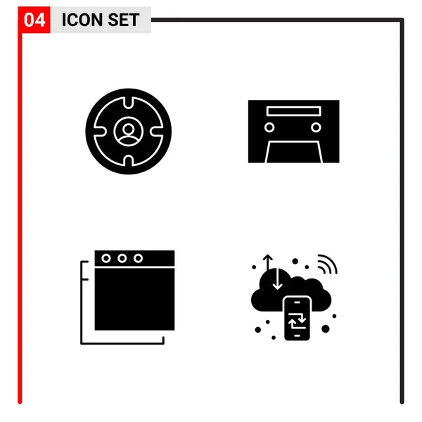 Set Universeller Kreativer Symbole Einfach Vektorillustrationen Für Web Und Mobile — Stockvektor