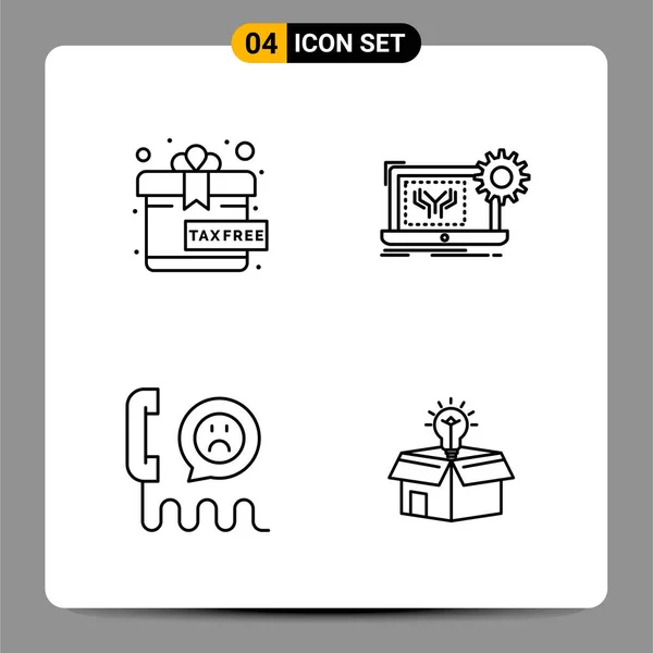 Conjunto Iconos Creativos Universales Simplemente Vector Ilustraciones Para Aplicaciones Web — Archivo Imágenes Vectoriales