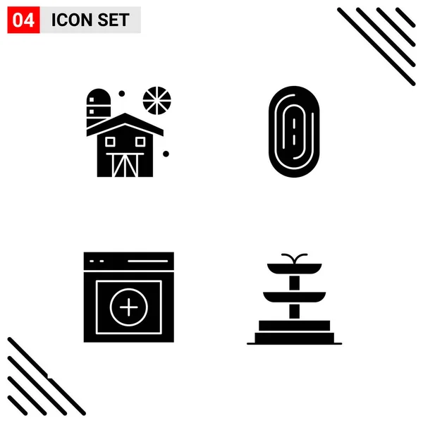 Conjunto Iconos Creativos Universales Simplemente Vector Ilustraciones Para Aplicaciones Web — Vector de stock