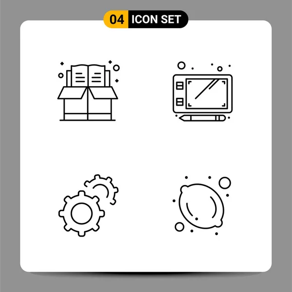 Conjunto Iconos Creativos Universales Simplemente Vector Ilustraciones Para Aplicaciones Web — Archivo Imágenes Vectoriales