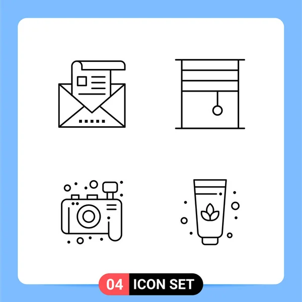 Conjunto Iconos Creativos Universales Simplemente Vector Ilustraciones Para Aplicaciones Web — Vector de stock