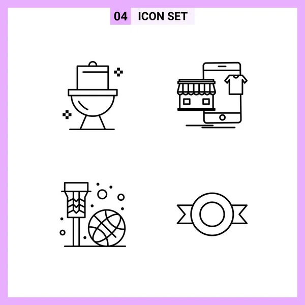 Conjunto Iconos Creativos Universales Simplemente Vector Ilustraciones Para Aplicaciones Web — Vector de stock