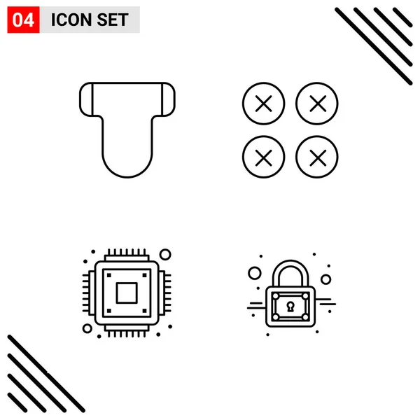 Conjunto Iconos Creativos Universales Simplemente Vector Ilustraciones Para Aplicaciones Web — Vector de stock