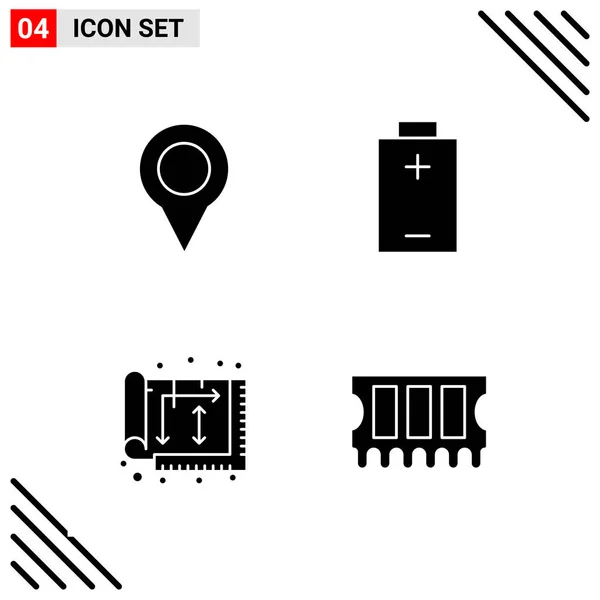 Set Dari Ikon Kreatif Universal Cukup Ilustrasi Vektor Untuk Aplikasi - Stok Vektor