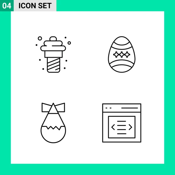 Set Universal Creative Icons Simply Vector Illustrations Web Mobile Apps — Stock Vector