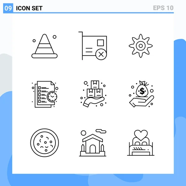 Set Universal Creative Icons Simply Vector Illustrations Web Mobile Apps — Stock Vector