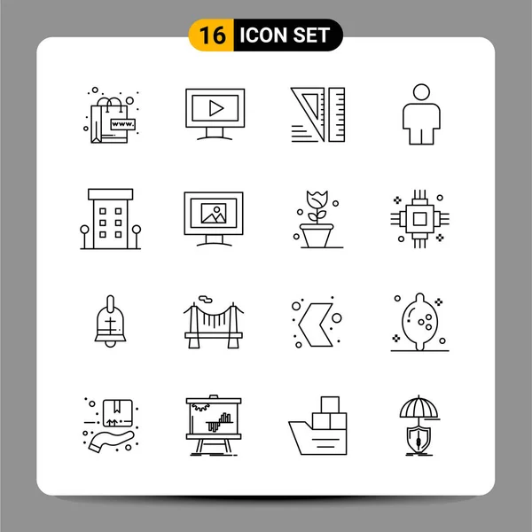 Conjunto Iconos Creativos Universales Simplemente Vector Ilustraciones Para Aplicaciones Web — Vector de stock