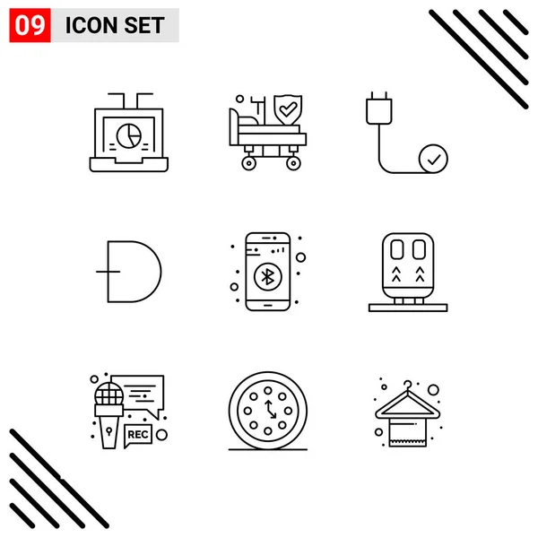 Conjunto Iconos Creativos Universales Simplemente Vector Ilustraciones Para Aplicaciones Web — Vector de stock