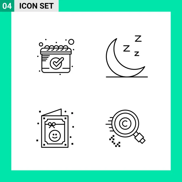 Conjunto Iconos Creativos Universales Simplemente Vector Ilustraciones Para Aplicaciones Web — Vector de stock