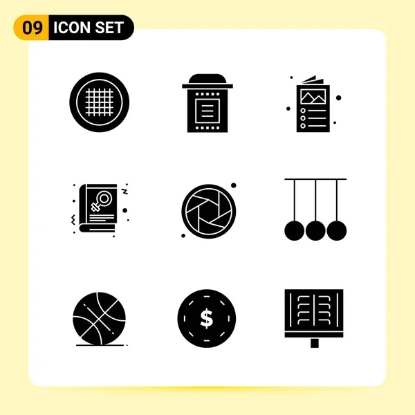 Conjunto Iconos Creativos Universales Simplemente Vector Ilustraciones Para Aplicaciones Web — Vector de stock