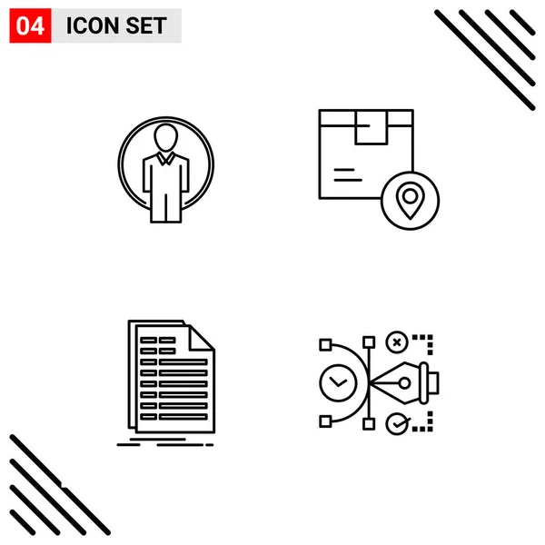 Set Universal Creative Icons Simply Vector Illustrations Web Mobile Apps — Stock Vector