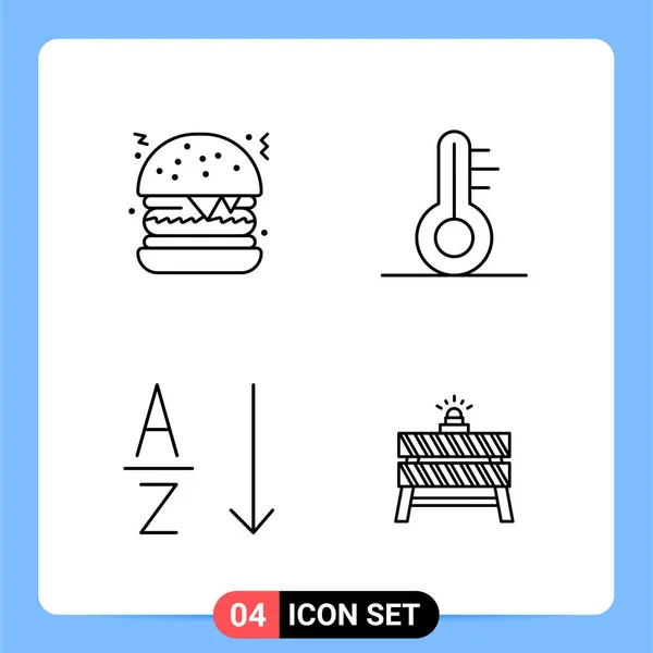 Set Universeller Kreativer Symbole Einfach Vektorillustrationen Für Web Und Mobile — Stockvektor