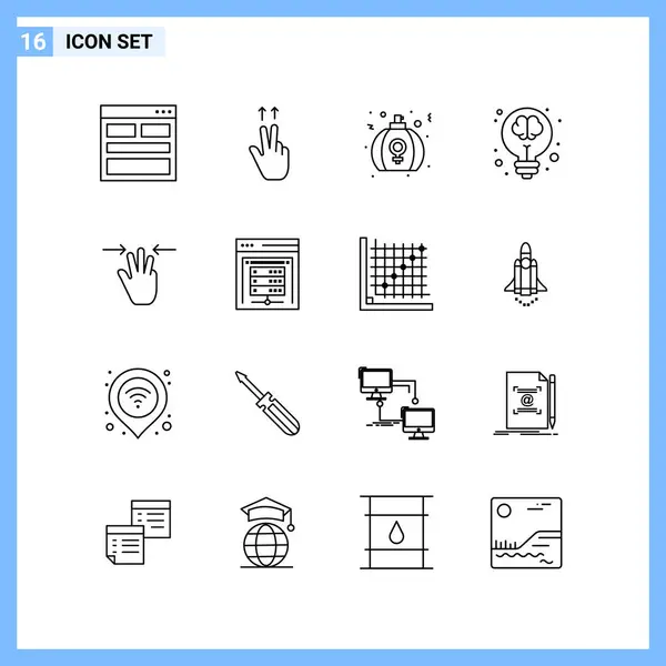 Conjunto Iconos Creativos Universales Simplemente Vector Ilustraciones Para Aplicaciones Web — Vector de stock