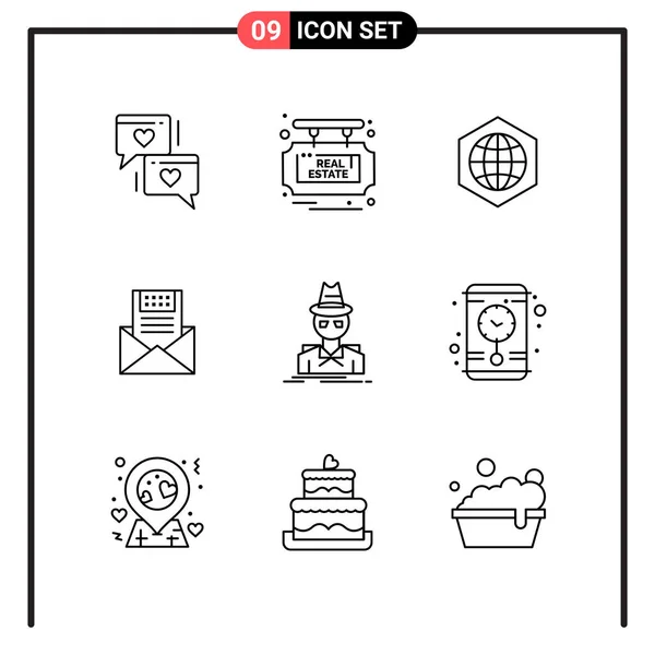 Set Universal Creative Icons Simply Vector Illustrations Web Mobile Apps — Stock Vector