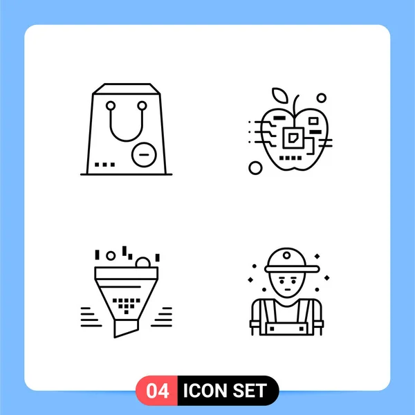 Conjunto Iconos Creativos Universales Simplemente Vector Ilustraciones Para Aplicaciones Web — Archivo Imágenes Vectoriales