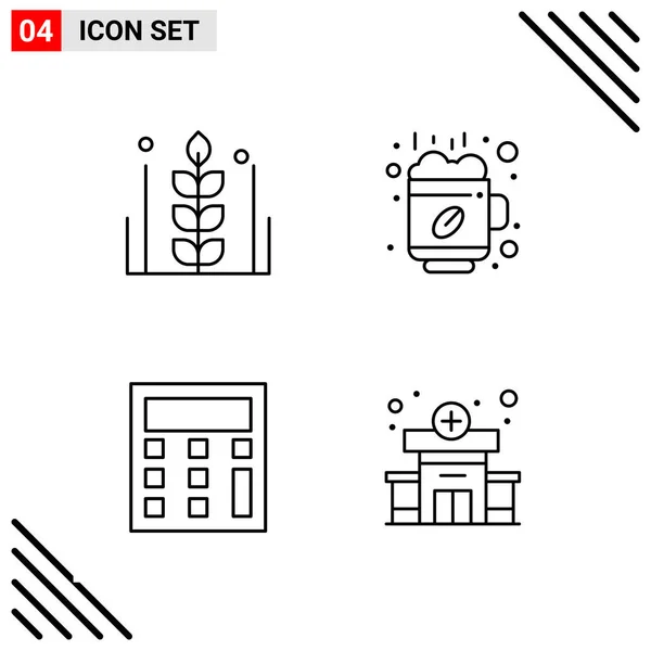 Conjunto Iconos Creativos Universales Simplemente Vector Ilustraciones Para Aplicaciones Web — Vector de stock