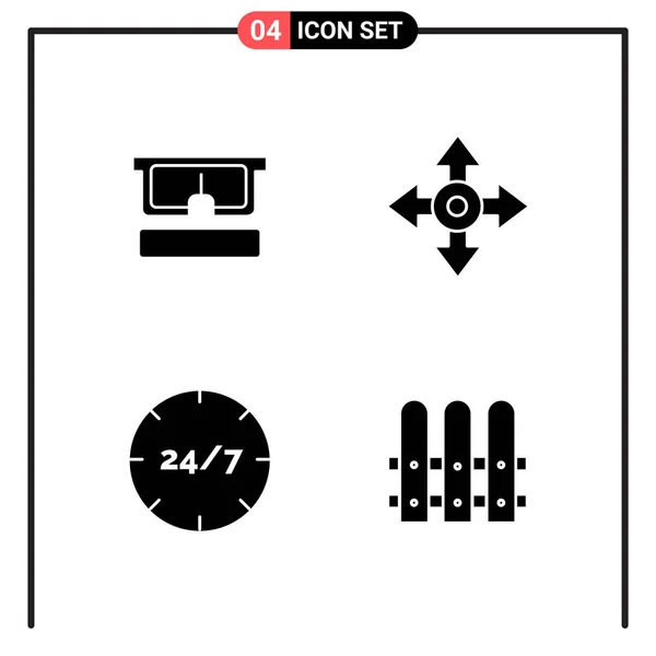 Set Universeller Kreativer Symbole Einfach Vektorillustrationen Für Web Und Mobile — Stockvektor