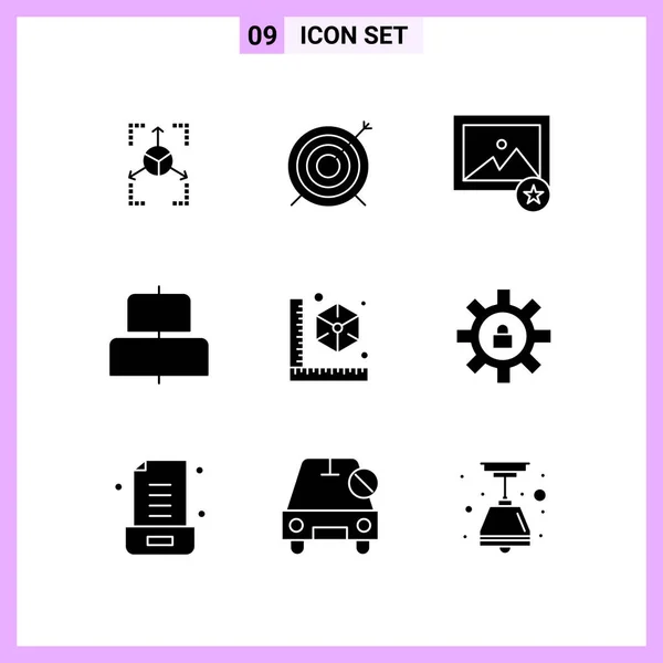 Conjunto Iconos Creativos Universales Simplemente Vector Ilustraciones Para Aplicaciones Web — Vector de stock