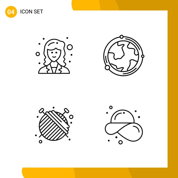 Set Universal Creative Icons Simply Vector Illustrations Web Mobile Apps — Stock Vector